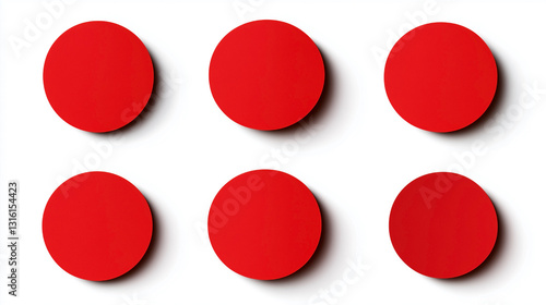 Free Download A row of six red circles, all of which are the same size and color - GFXLoad