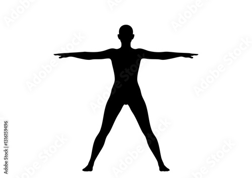 人体モデル 立像 正面 女性