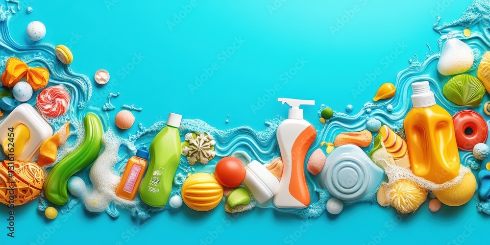 Naklejka premium Laundry banner
