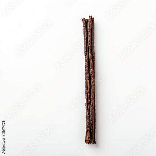 Dried Beef Dog Chews on White Background