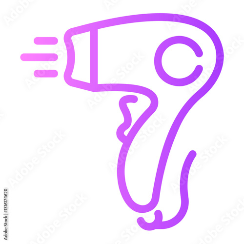 hair dryer Line Gradient Icon
