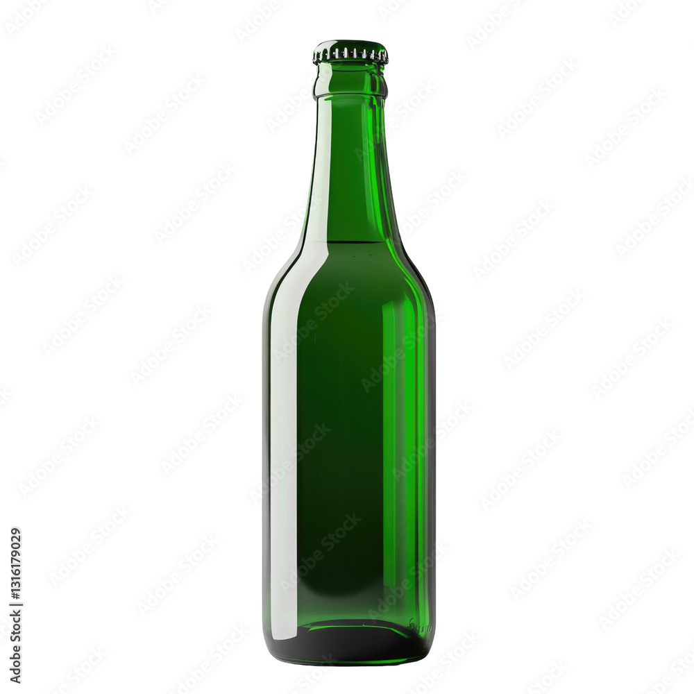 3d rendering of green glass bottle 3d rendering of green glass bottle