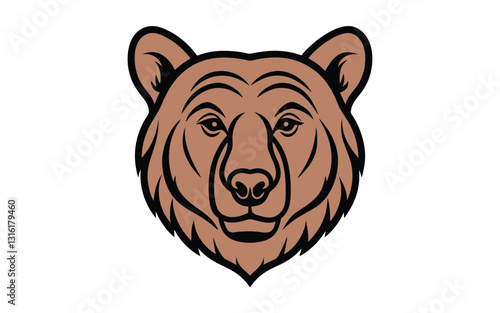 bear on a white background