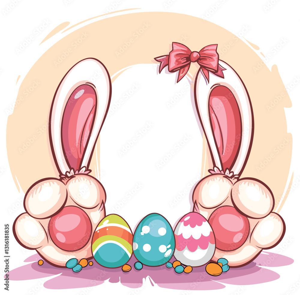 Springtime Elegance: Festive Easter Bow and Eggs
Springtime Elegance: Festive Easter Bow and Eggs