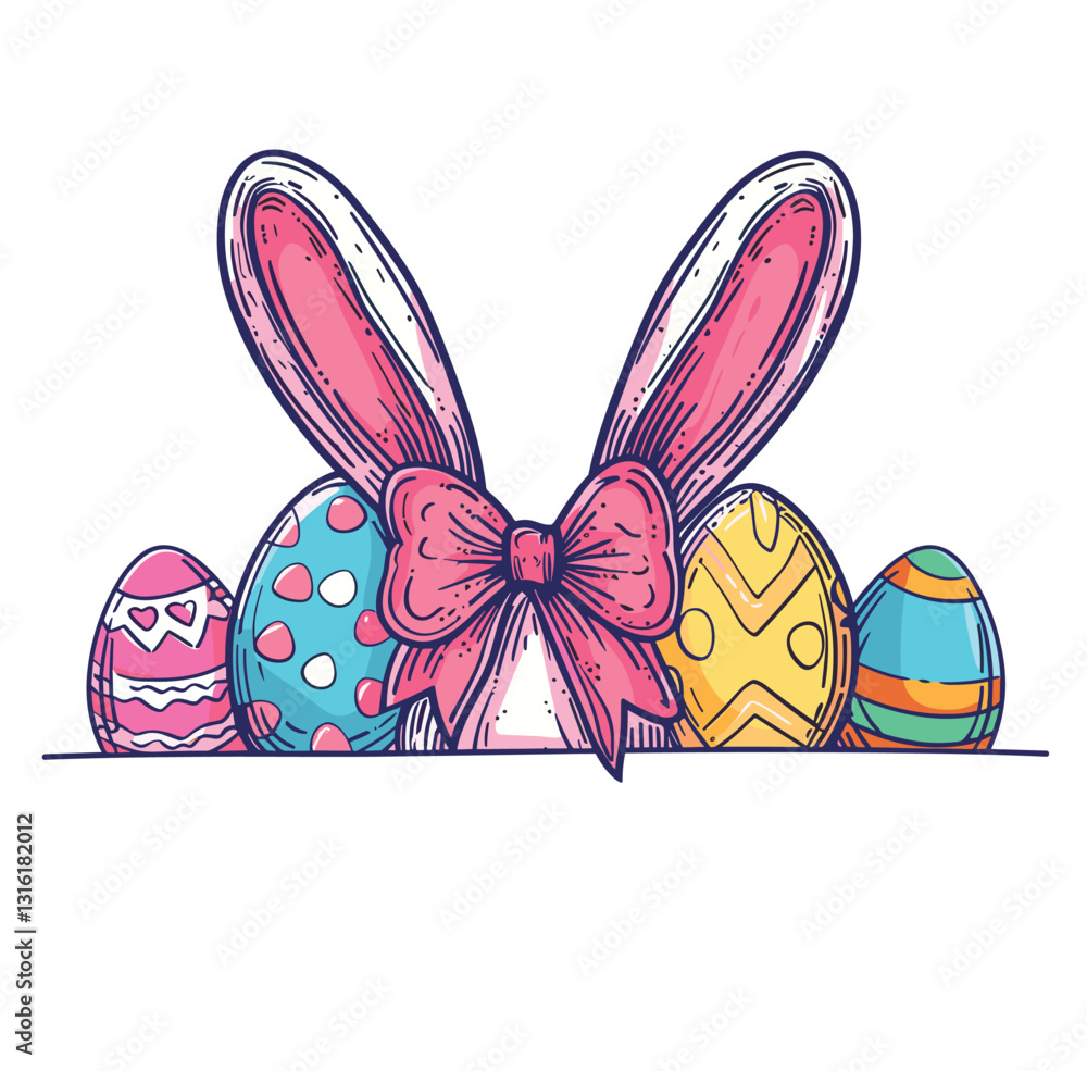 Springtime Elegance: Festive Easter Bow and Eggs
Springtime Elegance: Festive Easter Bow and Eggs