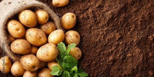Potato harvesting food banner