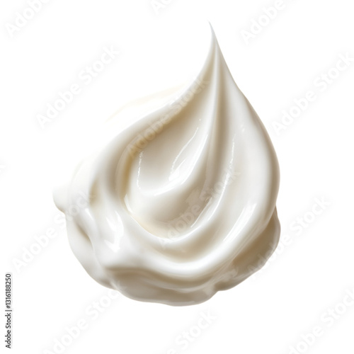 creamy dollop of white cream or moisturizer isolated