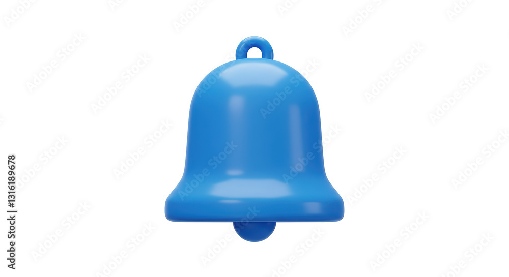 Isolated Blue Notification Bell Icon Isolated Blue Notification Bell Icon