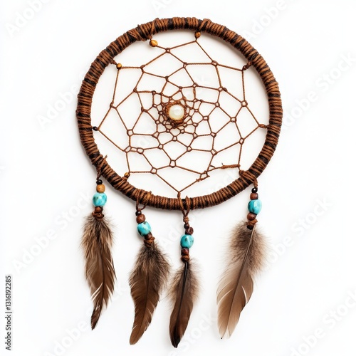 Dreamcatcher,  brown,  feathers,  turquoise