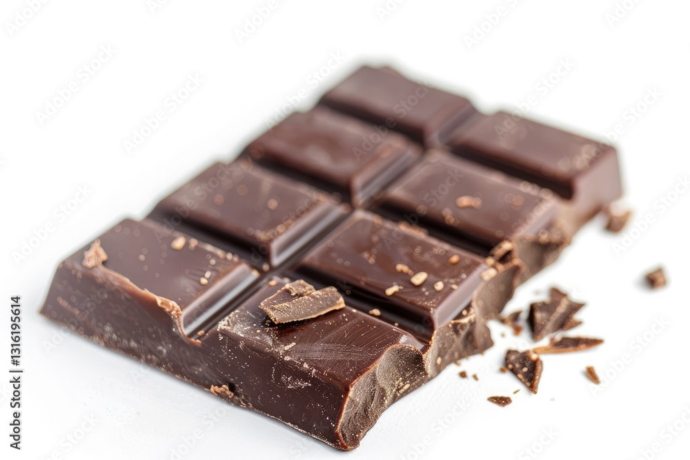 Pixel Perfect Picture of Chocolate Bar Isolated on White Pixel Perfect Picture of Chocolate Bar Isolated on White