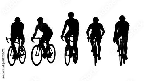 A group bicycling silhouette, bike, bicycle, sport, silhouette, cycling, vector, people, illustration, cyclist, cycle, ride, fitness, biker, woman, race, child, cartoon, person, biking, boy, black, bi