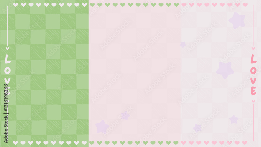 Cute pastel color frame cartoon. star, hearts hand drawn. Illustration , Background image, Template illustration Cute pastel color frame cartoon. star, hearts hand drawn. Illustration , Background image, Template illustration