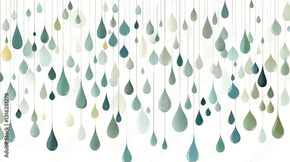 Abstract Raindrops Hanging Decorative Design Abstract Raindrops Hanging Decorative Design
