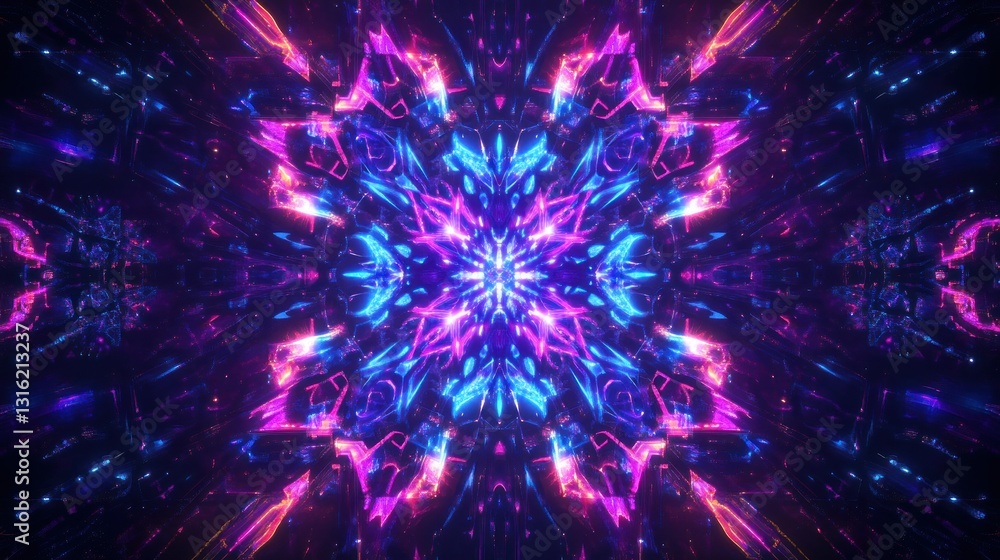 Abstract Neon Mandala Abstract Neon Mandala