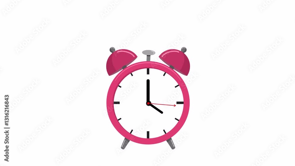 Red alarm clock ringing isolated on alpha channel transparent Background. Perfect for time management, mornings, punctuality, productivity concepts Red alarm clock ringing isolated on alpha channel transparent Background. Perfect for time management, mornings, punctuality, productivity concepts