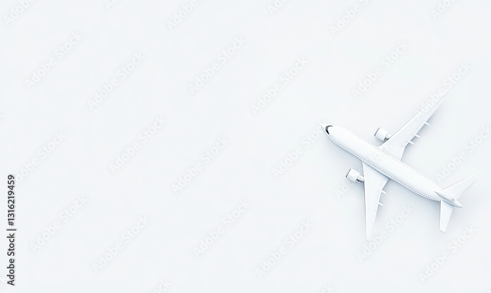 Airplane Flying Over A Clear Blue Sky With Soft White Clouds Creating A Serene Journey Atmosphere During Daylight Airplane Flying Over A Clear Blue Sky With Soft White Clouds Creating A Serene Journey Atmosphere During Daylight