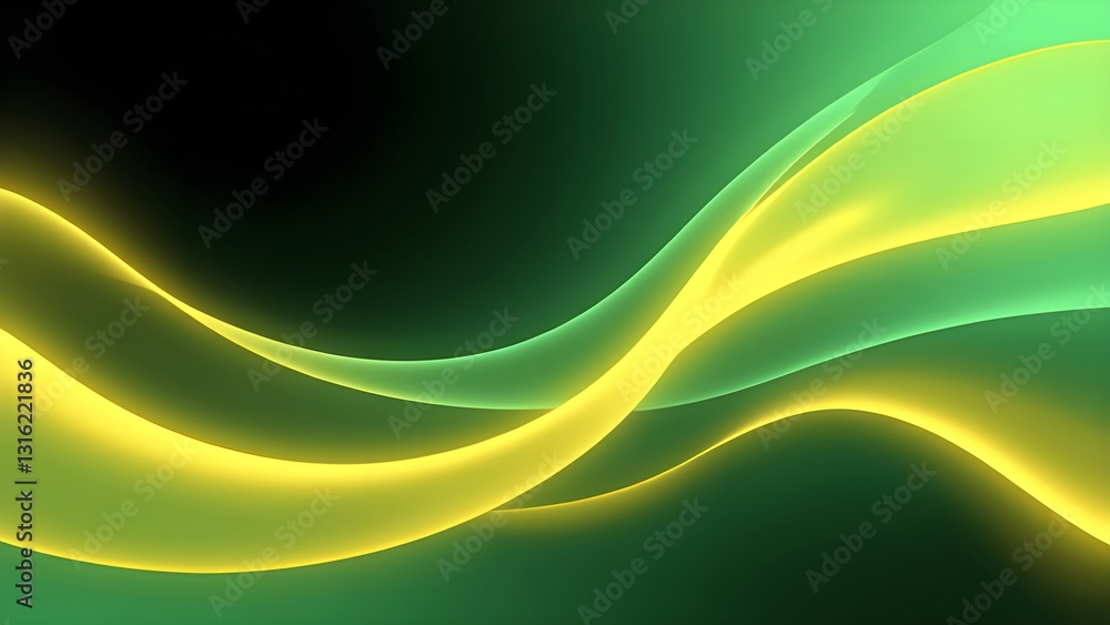 Obraz premium Colorful light waves with a sense of technology