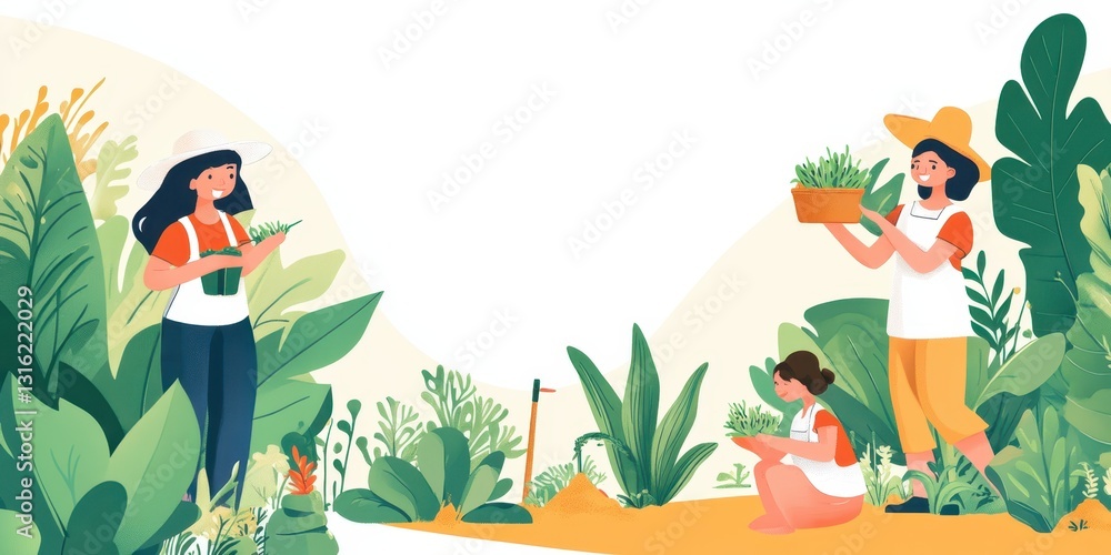 Fototapeta premium Gardening banner