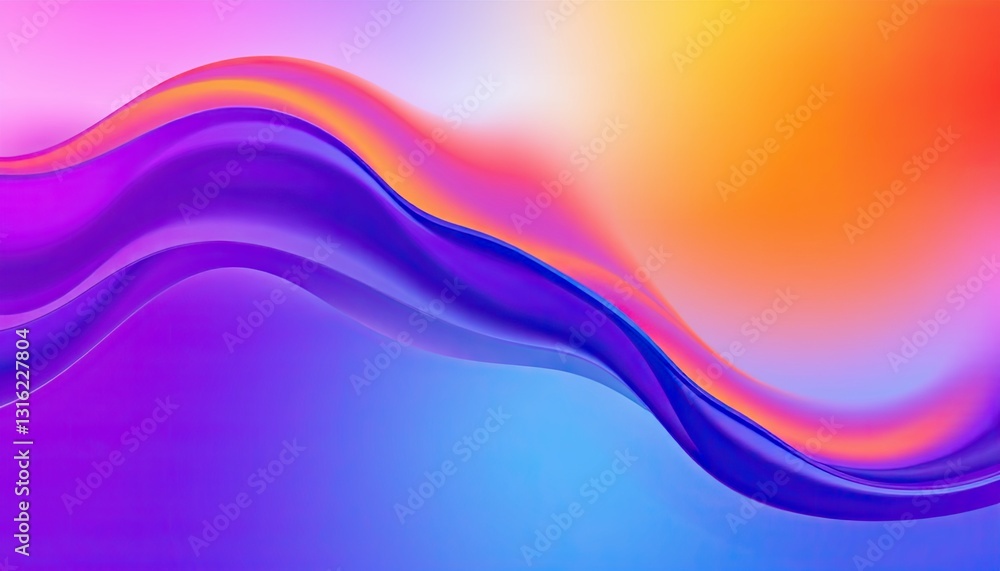 Naklejka premium Abstract Colorful Waves Flowing Gradient Design