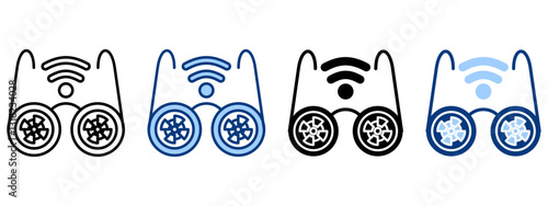Technology Icon Set Multiple Style Collection