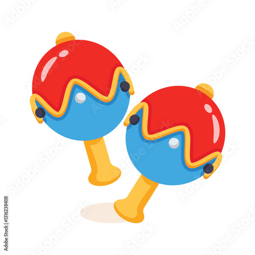 Get a glimpse of rattles icon designed in 3d style