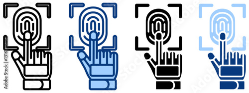 Robotic Arm Icon Set Multiple Style Collection
