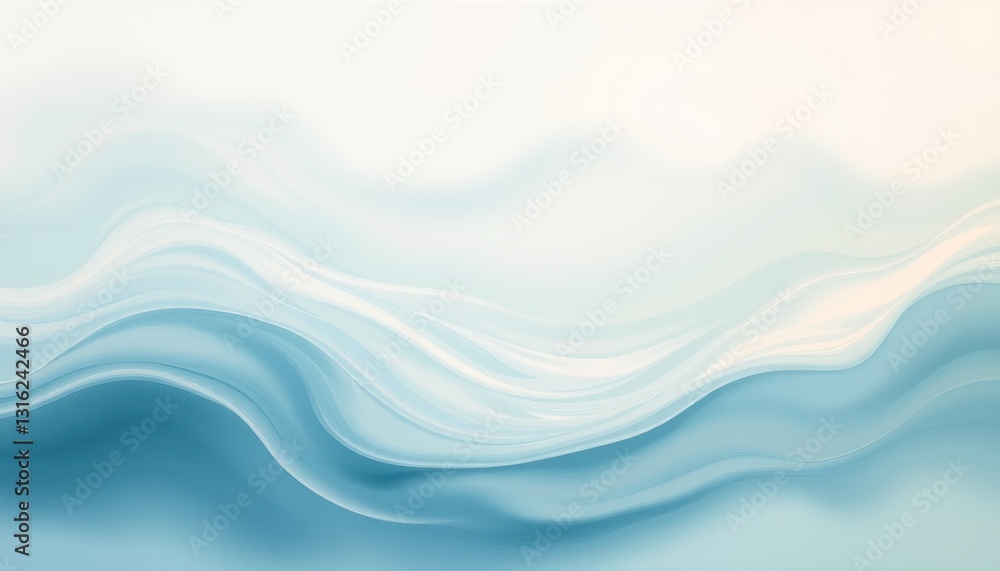 Abstract Blue Wave Design Soft Pastel Hues Abstract Blue Wave Design Soft Pastel Hues
