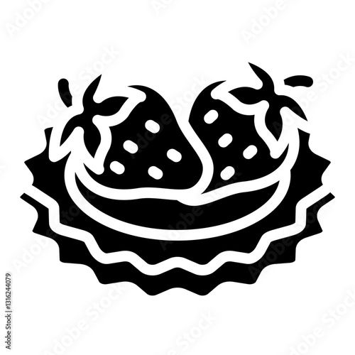 Fruit Tart Vector Design Icon Style