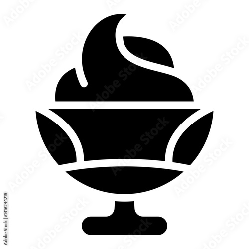 Ice Cream Sundae Vector Design Icon Style