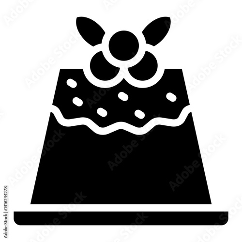 Cheesecake Vector Design Icon Style