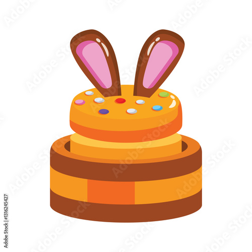 Get a glimpse of easter cake with bunny ears