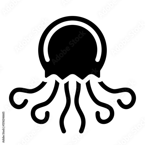 Jellyfish Vector Design Icon Style