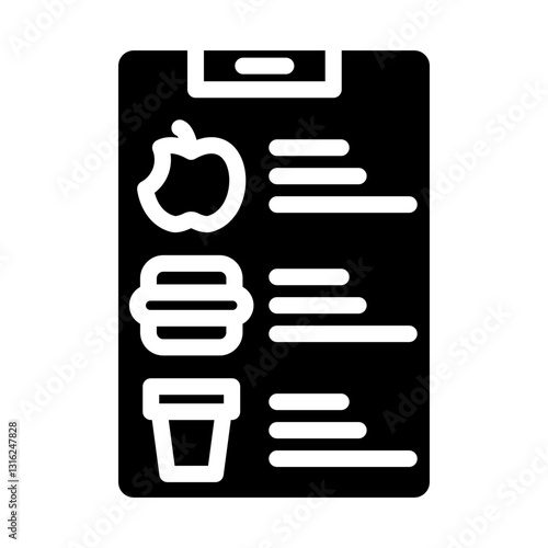 Weekly menu Vector Design Icon Style