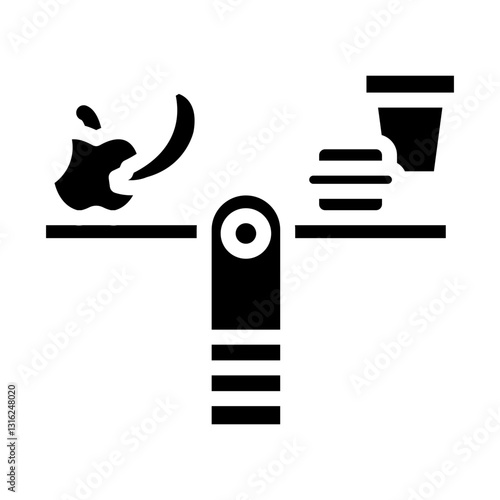 Balanced plate Vector Design Icon Style