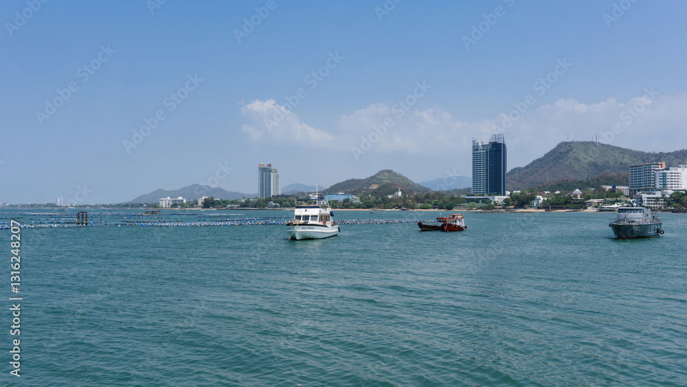 boats on the sea.Koh Loi Sriracha, Chonburi Province.Thailand. boats on the sea.Koh Loi Sriracha, Chonburi Province.Thailand.