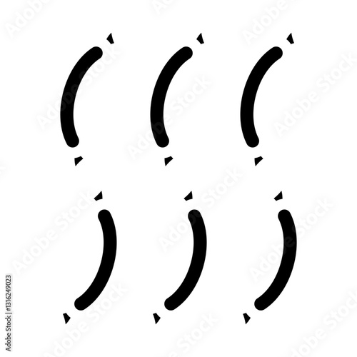 Sausage links Vector Design Icon Style