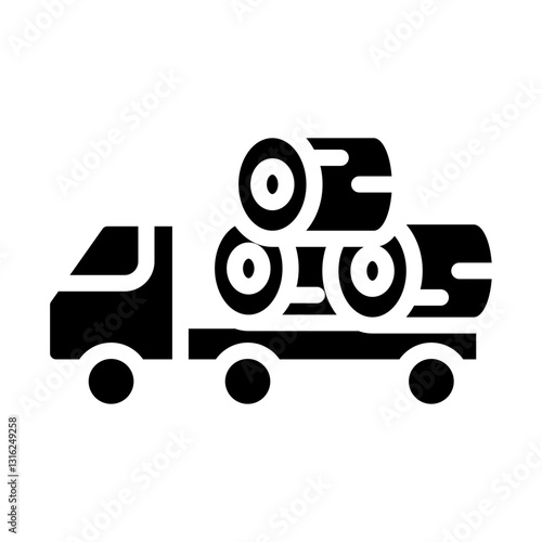 Log truck Vector Design Icon Style