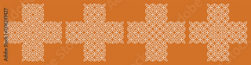 Set of modern pulli kolam. Indian home decor patterns.