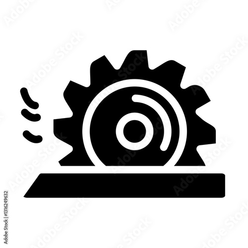 Portable sawmill Vector Design Icon Style