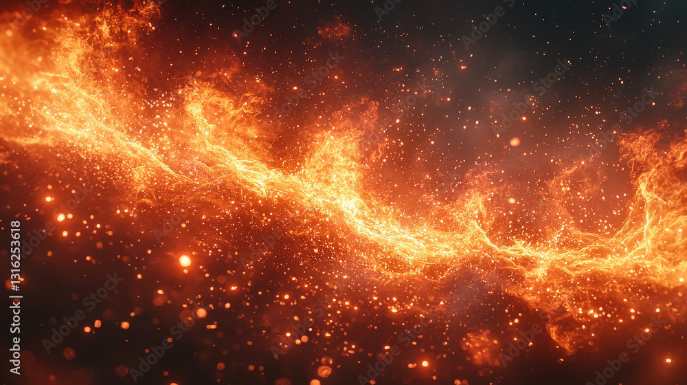 Dynamic flames dance in cosmic space digital art creation vibrant color explosion abstract universe Dynamic flames dance in cosmic space digital art creation vibrant color explosion abstract universe