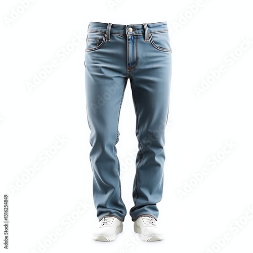 back view of a young woman in jeans