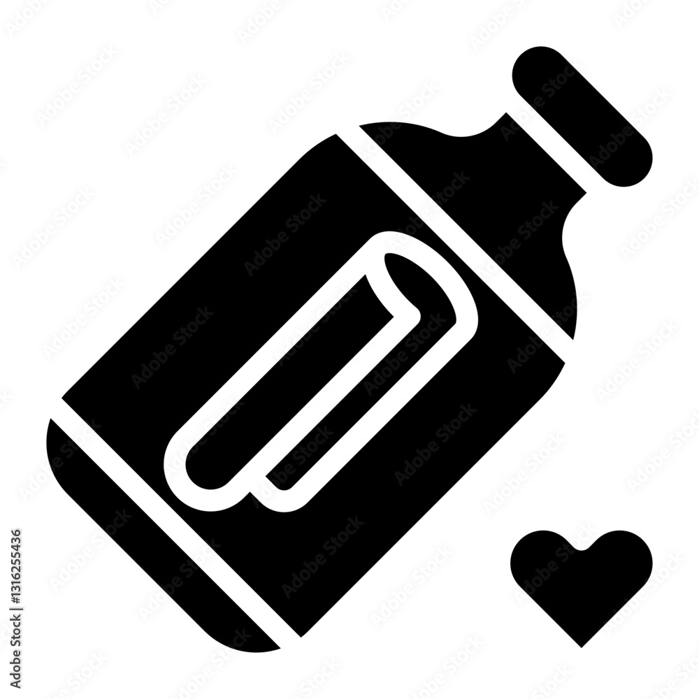 Message in a Bottle Vector Design Icon Style Message in a Bottle Vector Design Icon Style