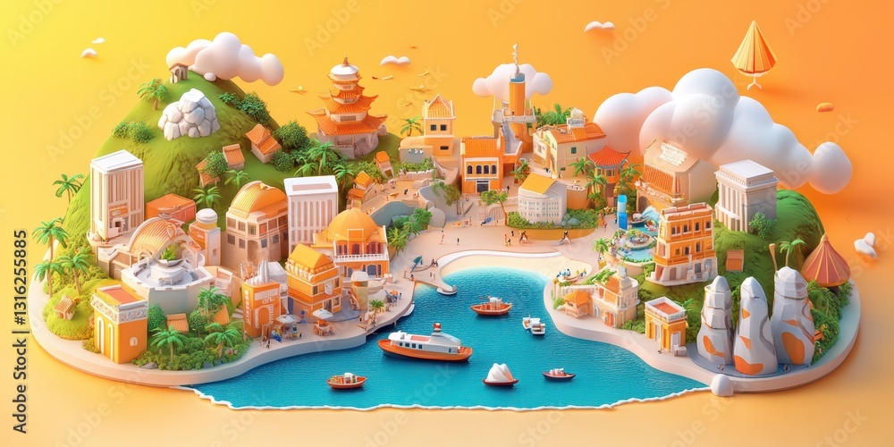 Fototapeta premium Vietnam travel banner