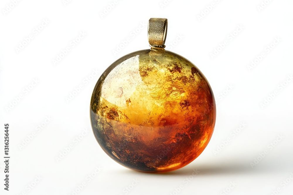 A glossy, cured epoxy resin pendant, isolated on white. A glossy, cured epoxy resin pendant, isolated on white.