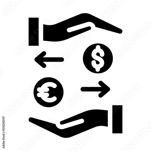 Exchange Vector Design Icon Style