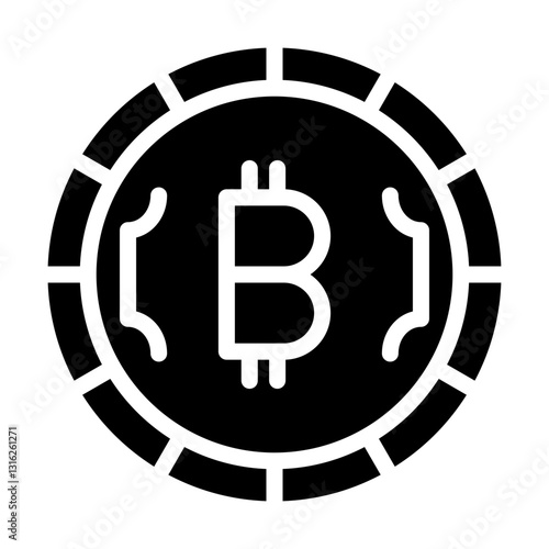 Bitcoin Vector Design Icon Style