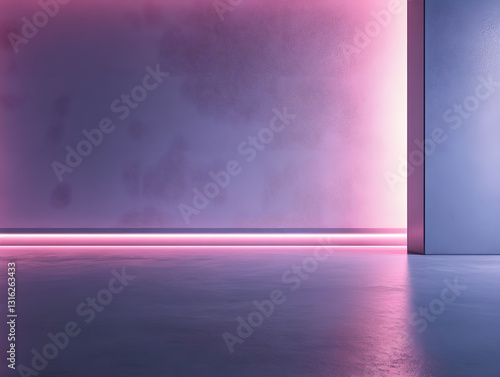 Pink - Blue Gradient Light and Shadow Space