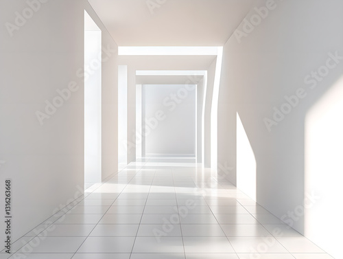 Geometric White Transparent Space