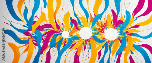 Explosive abstract floral p...