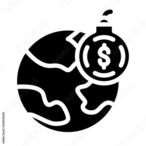 National Debt Vector Design Icon Style